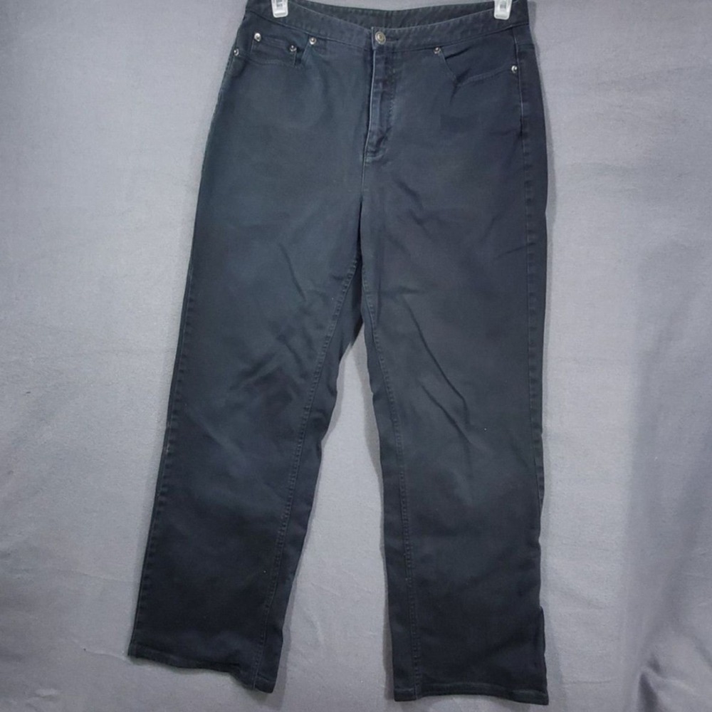 Talbots Jeans Womens Size 12 Black Strecth Cotton Blend